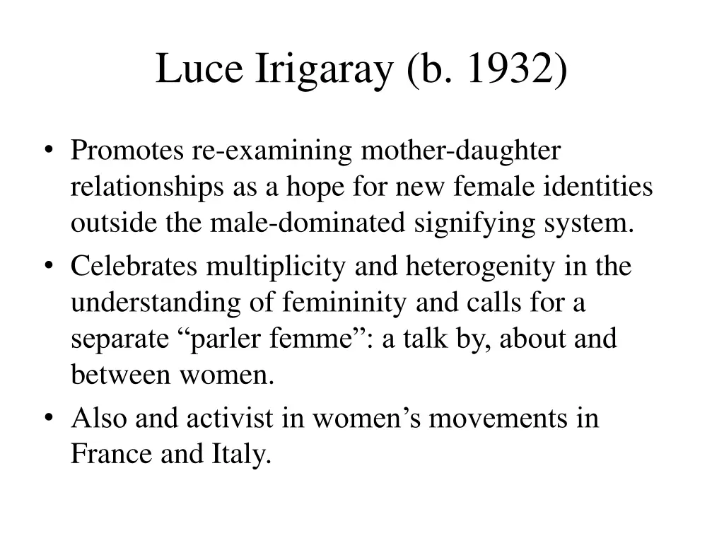 luce irigaray b 1932 1