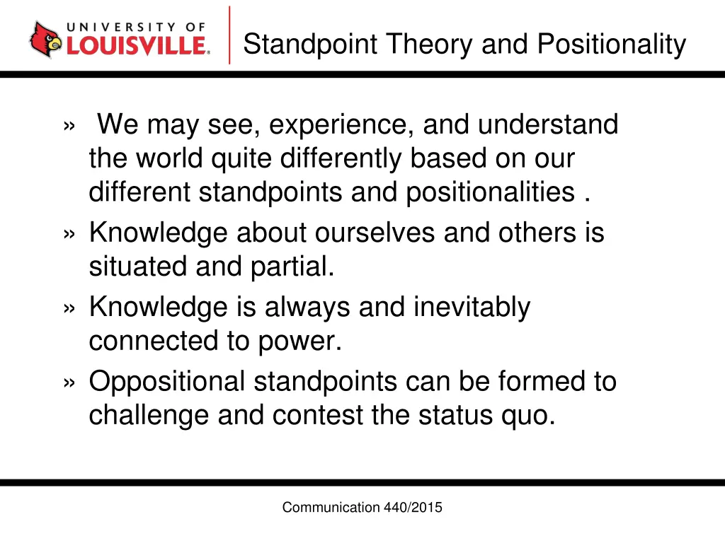 standpoint theory and positionality