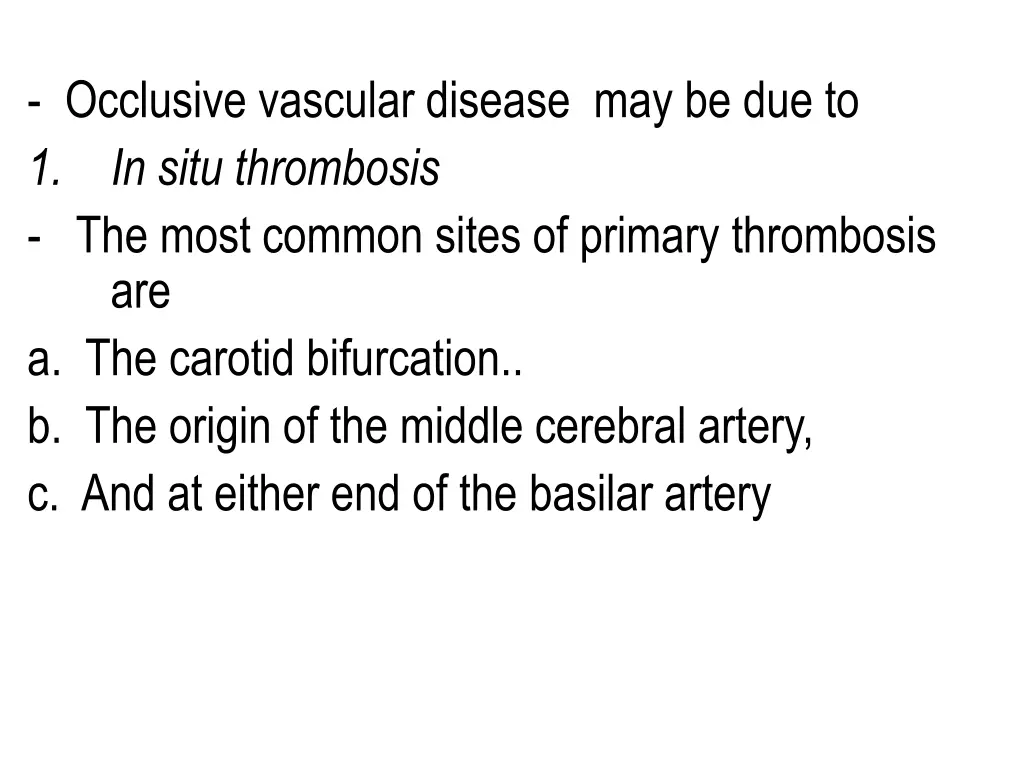 occlusive vascular disease