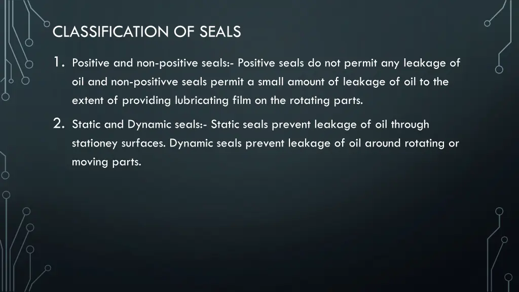 classification of seals