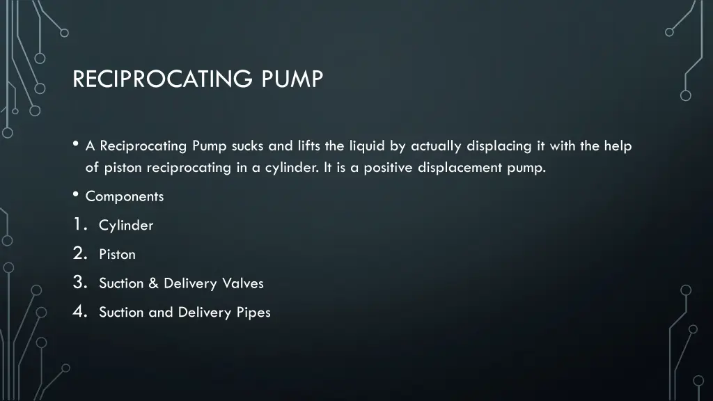 reciprocating pump