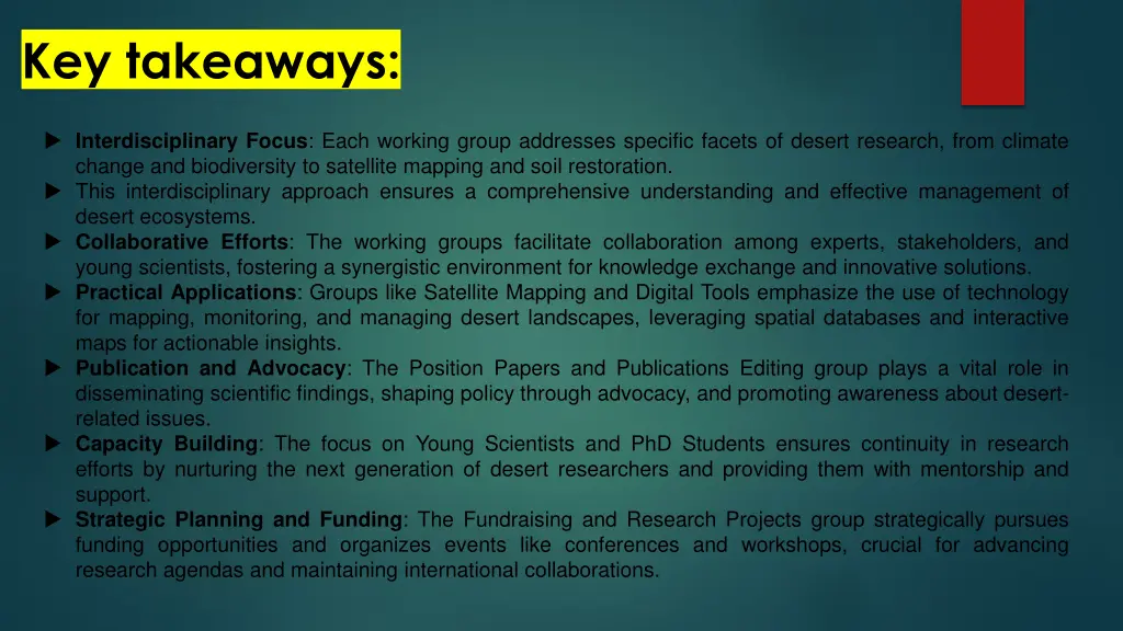 key takeaways