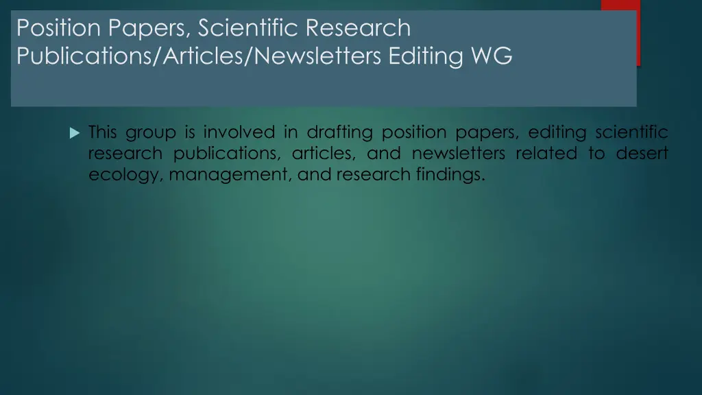 position papers scientific research publications