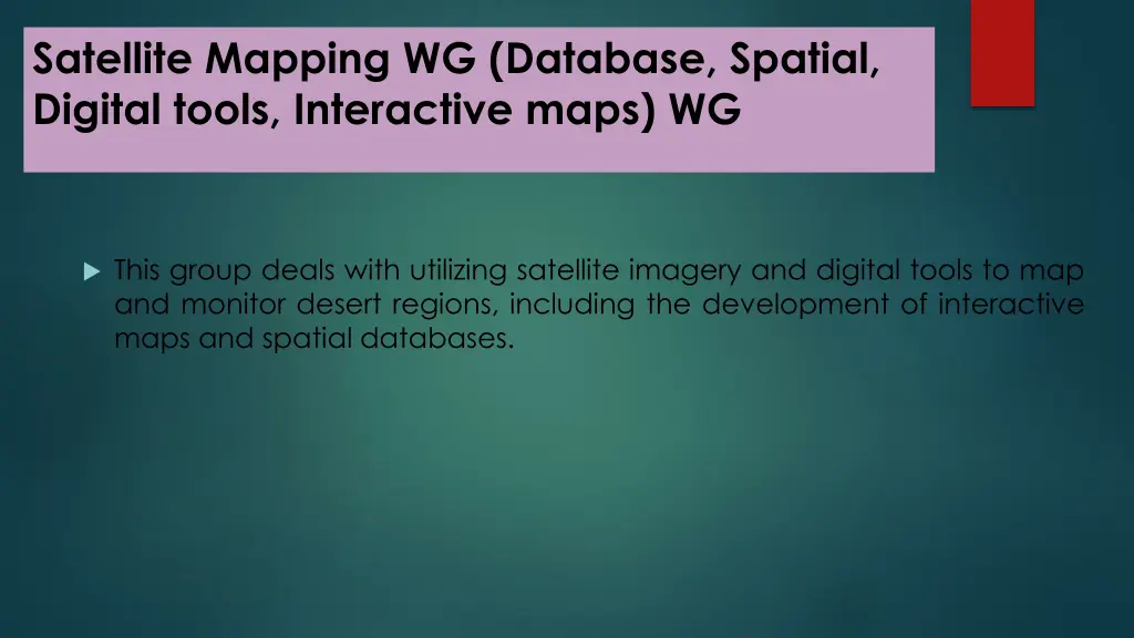 satellite mapping wg database spatial digital