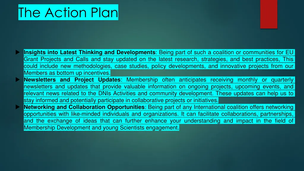 the action plan