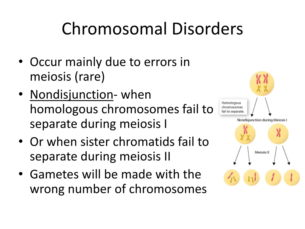 chromosomal disorders