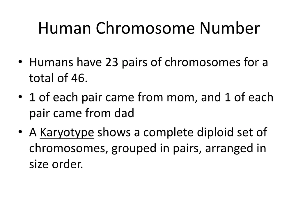 human chromosome number