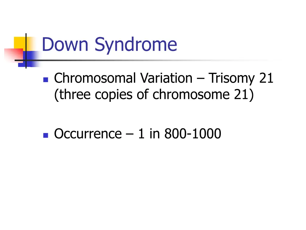 down syndrome
