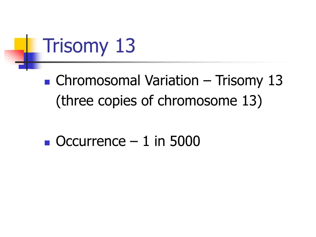 trisomy 13
