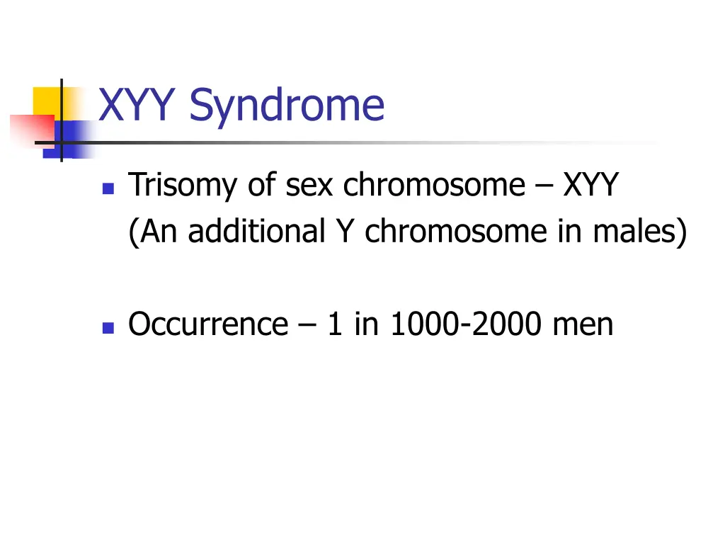 xyy syndrome