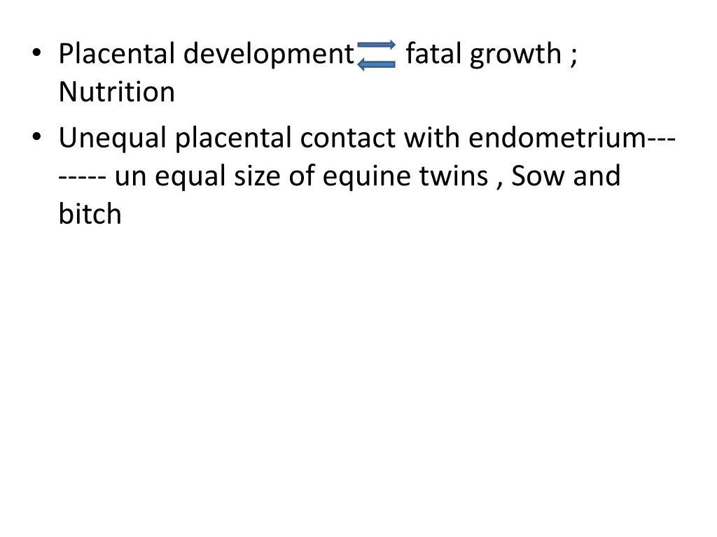 placental development fatal growth nutrition