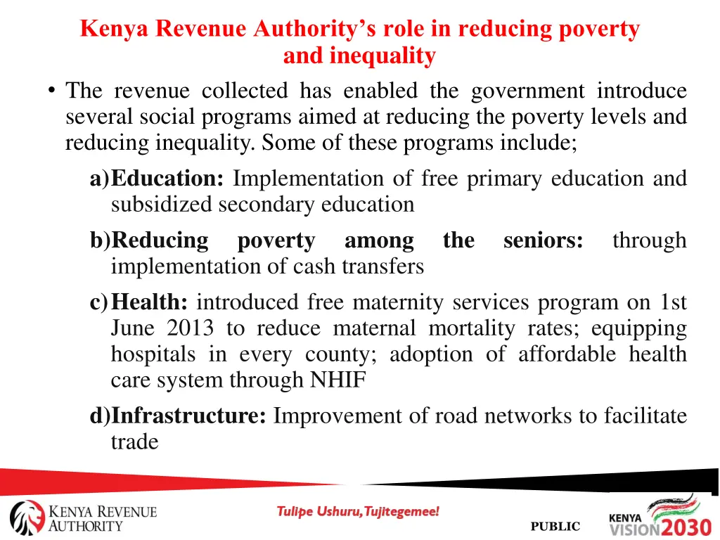 kenya revenue authority s role in reducing 1