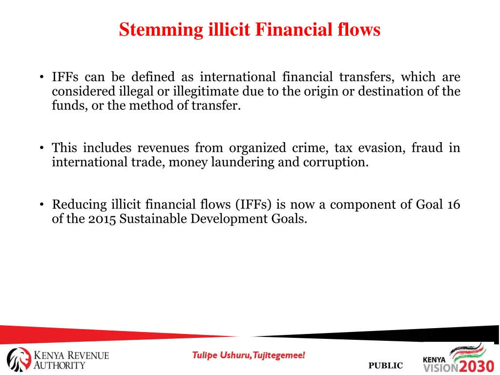 stemming illicit financial flows