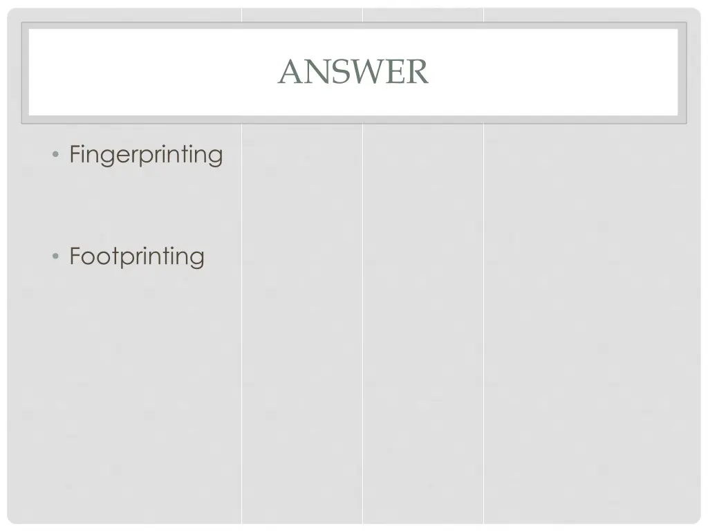 answer