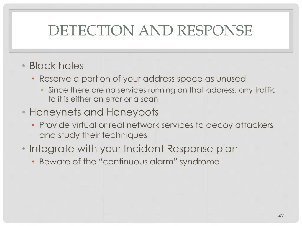 detection and response
