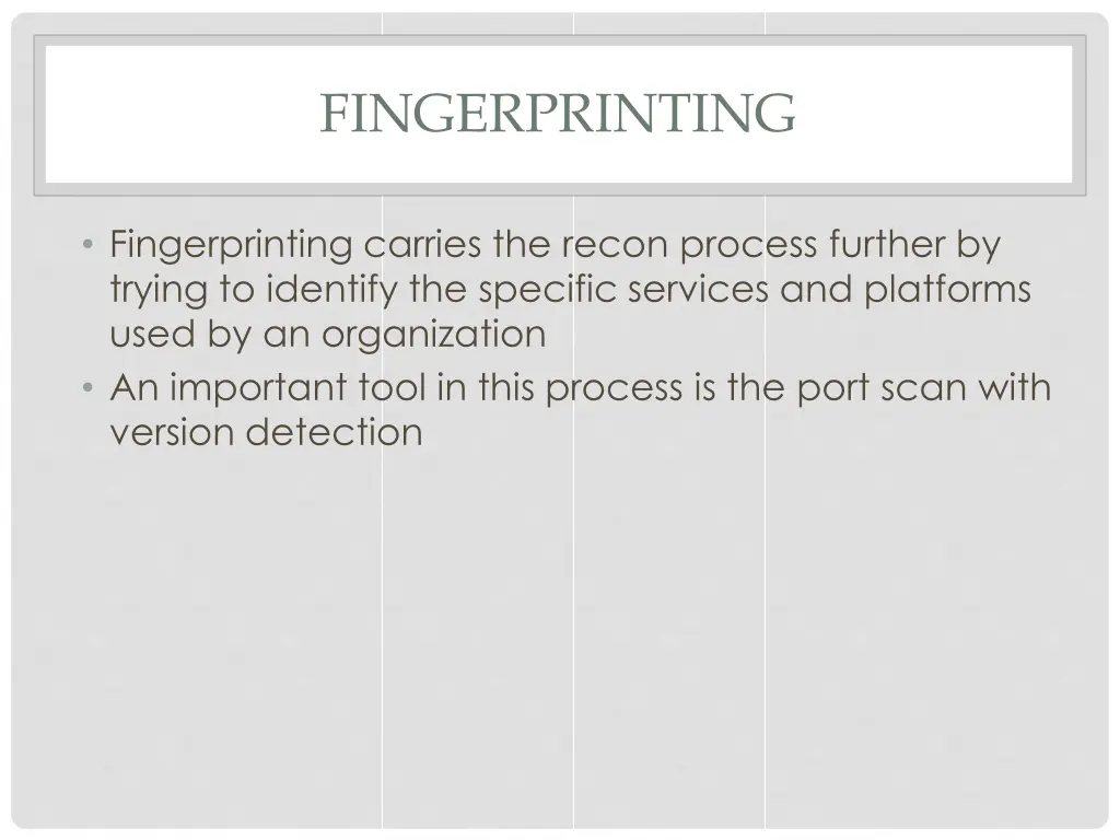 fingerprinting