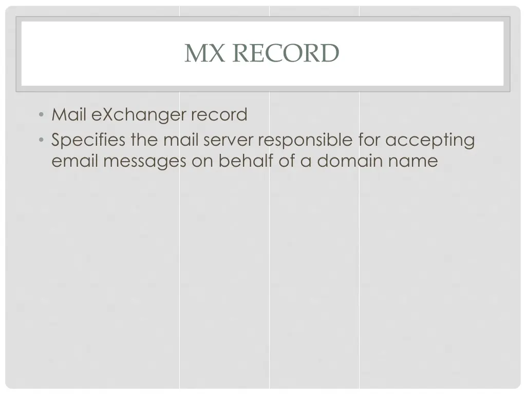mx record