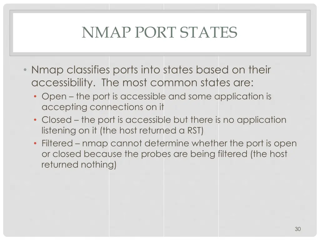 nmap port states