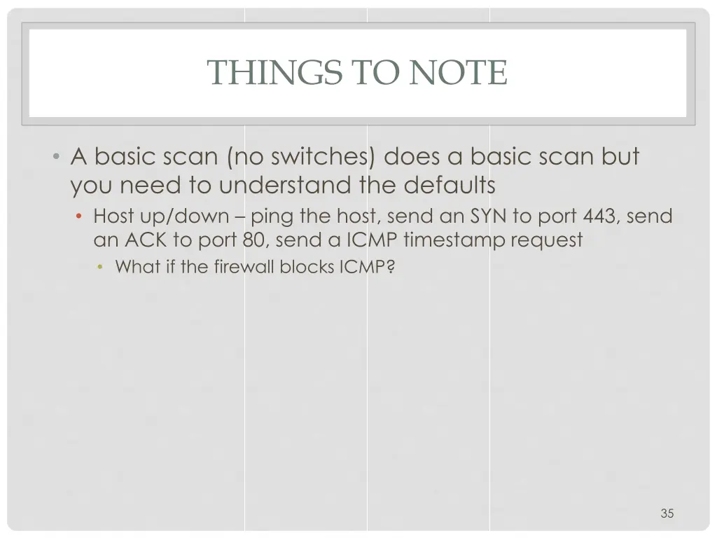 things to note