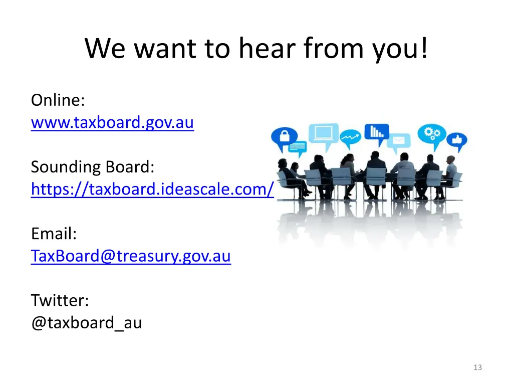 we want to hear from you
