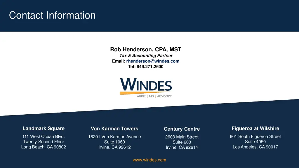contact information