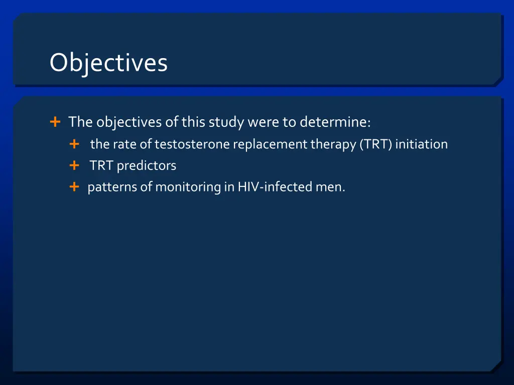 objectives
