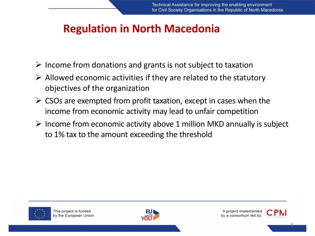 regulation in north macedonia