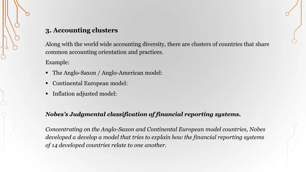 3 accounting clusters