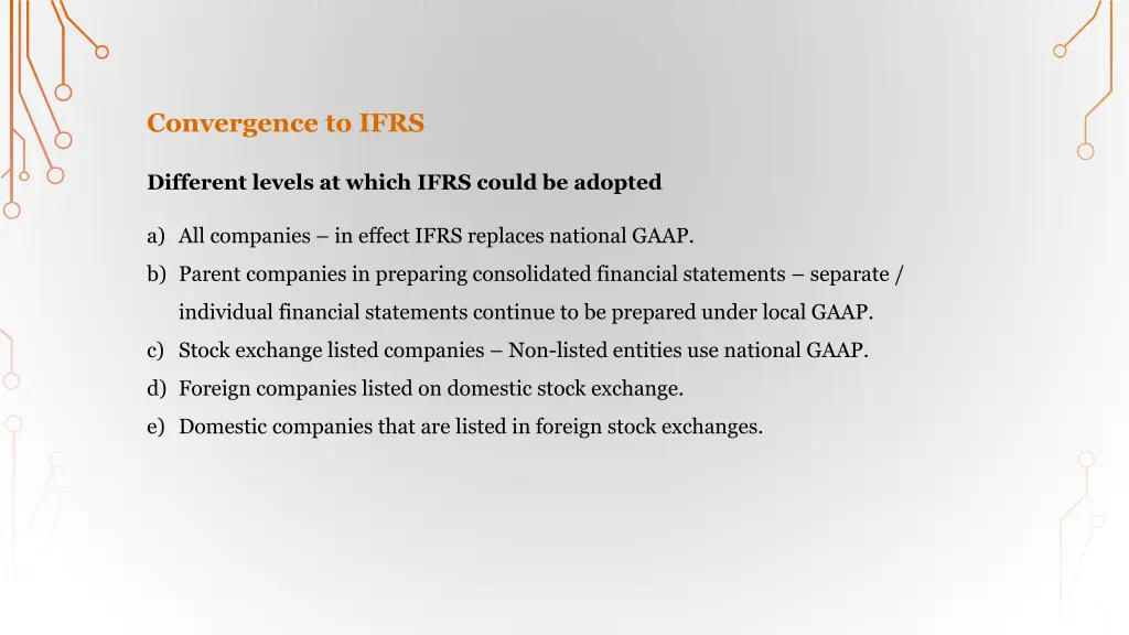 convergence to ifrs 1