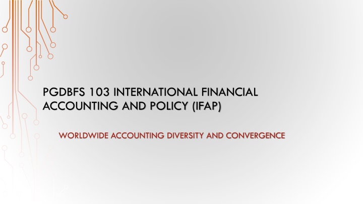 pgdbfs 103 international financial accounting
