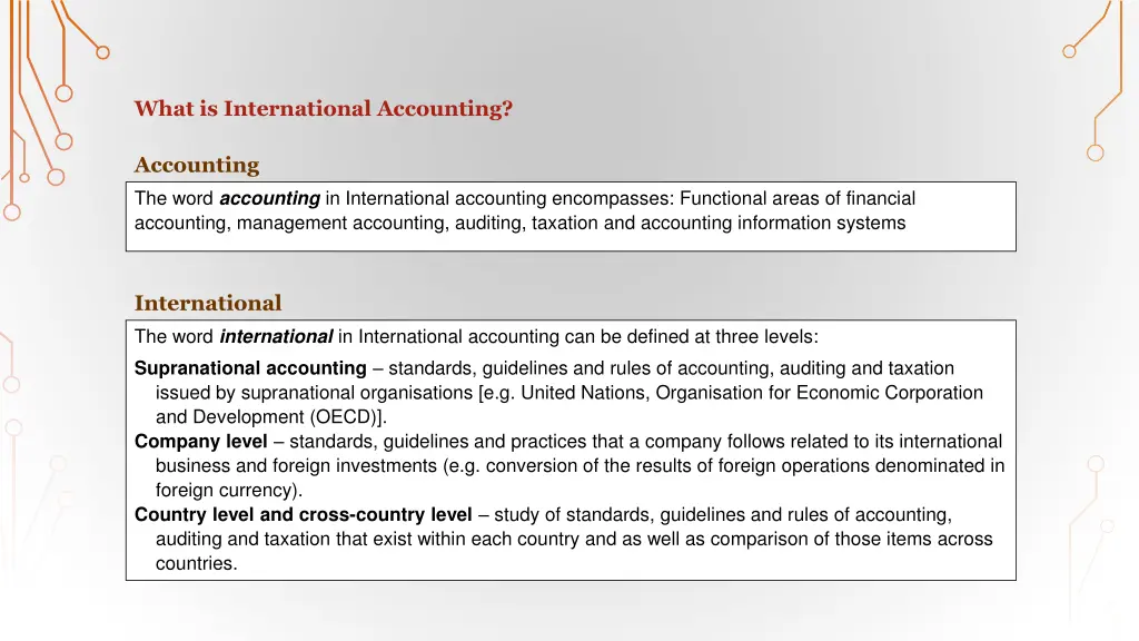 what is international accounting