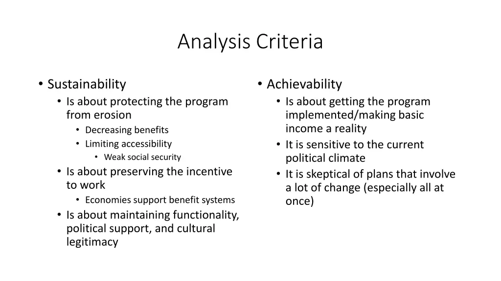 analysis criteria 1
