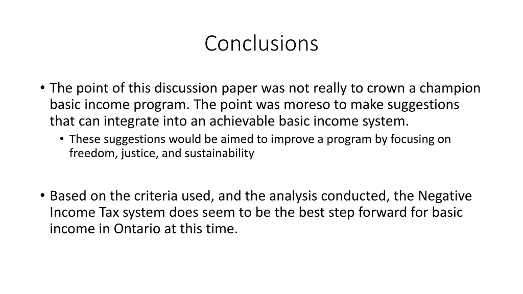 conclusions