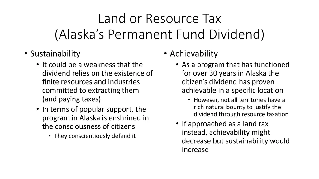 land or resource tax alaska s permanent fund 1