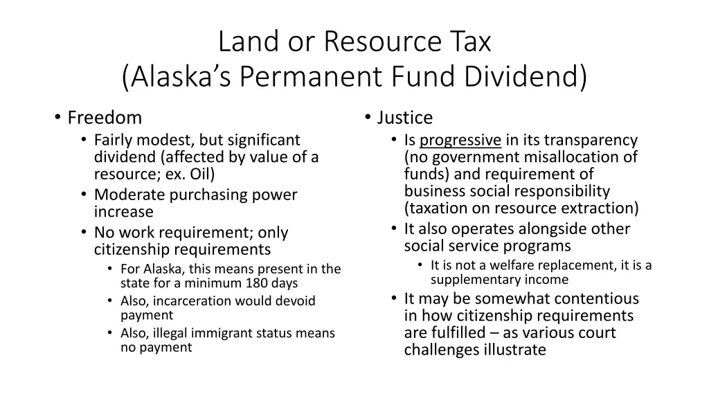 land or resource tax alaska s permanent fund