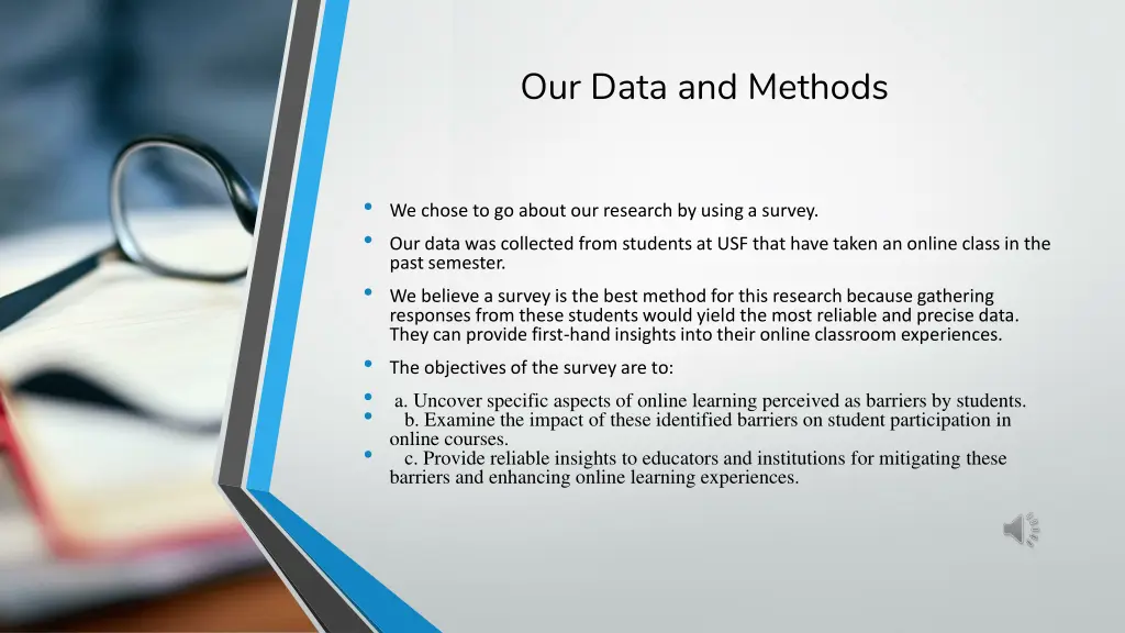 our data and methods