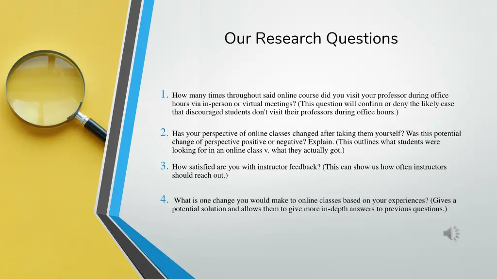 our research questions 1