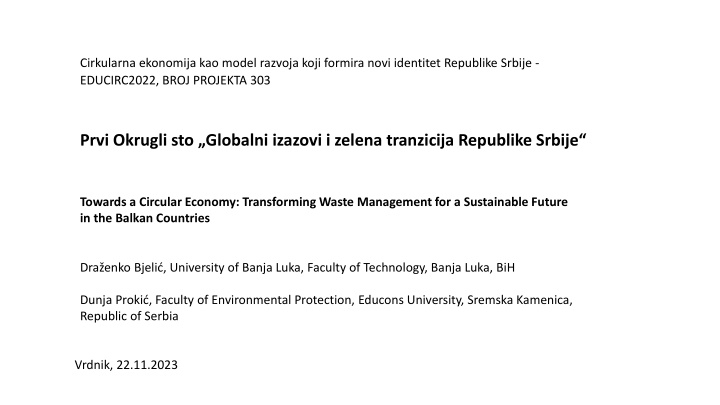 cirkularna ekonomija kao model razvoja koji