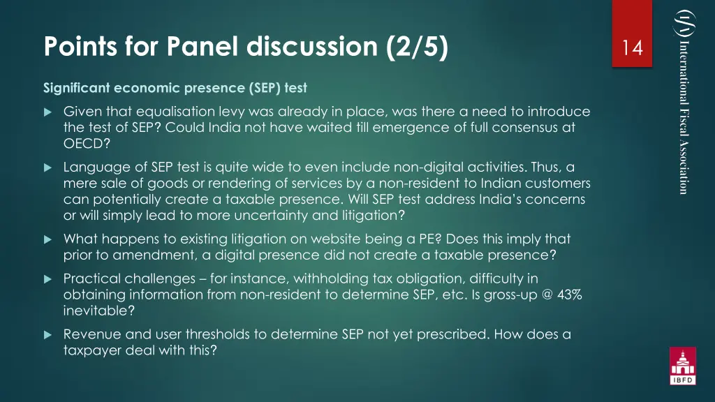 points for panel discussion 2 5