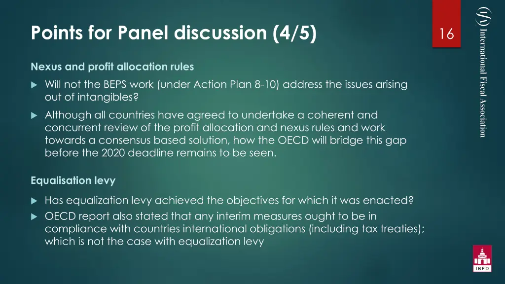 points for panel discussion 4 5