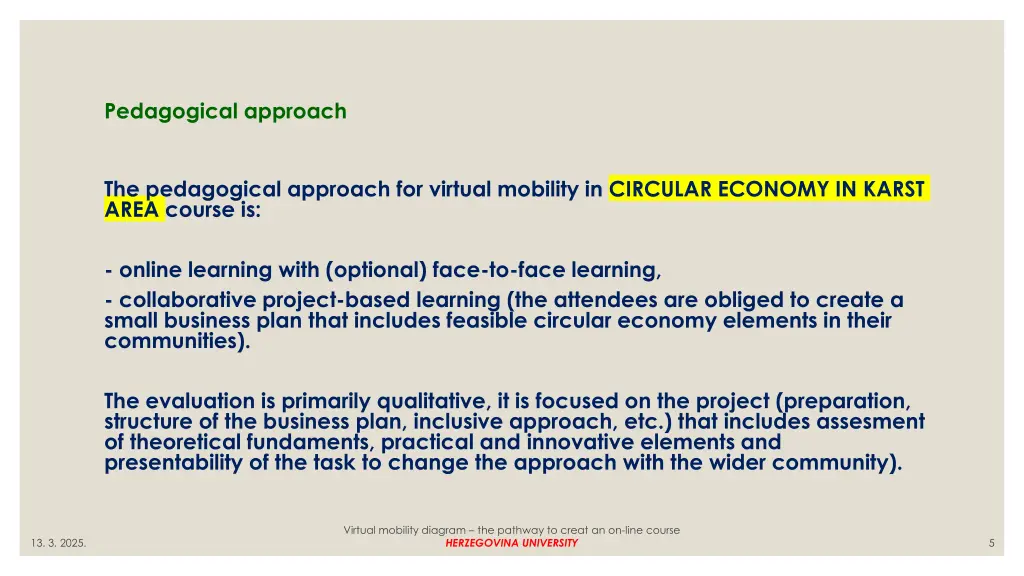 pedagogical approach