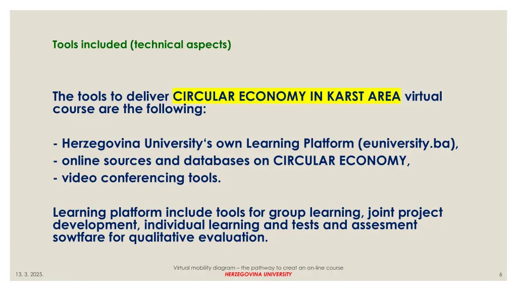 tools included technical aspects