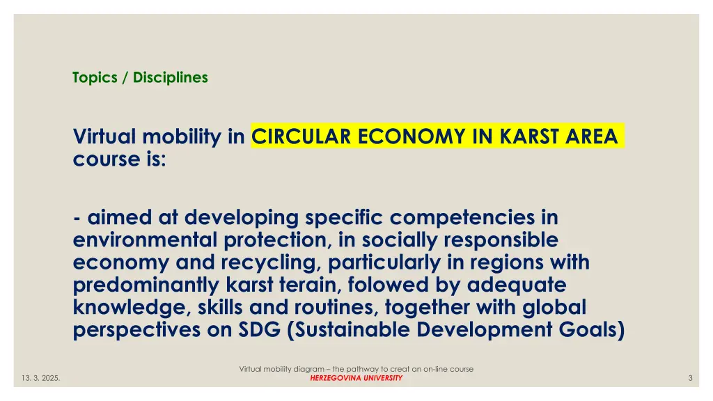 topics disciplines