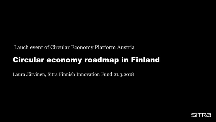 lauch event of circular economy platform austria