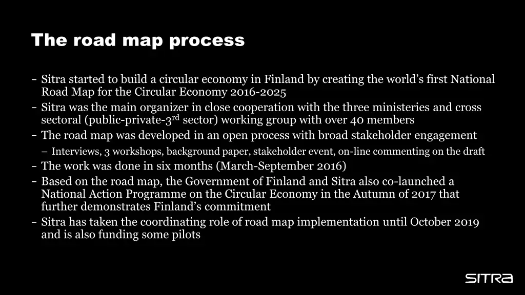 the road map process
