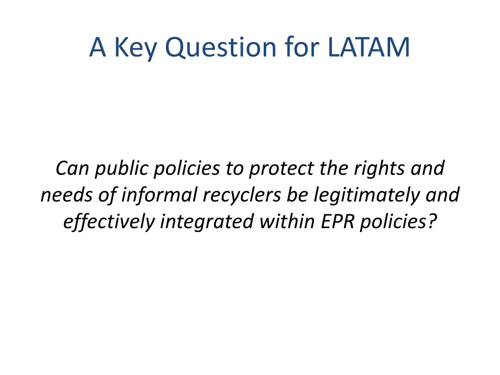 a key question for latam