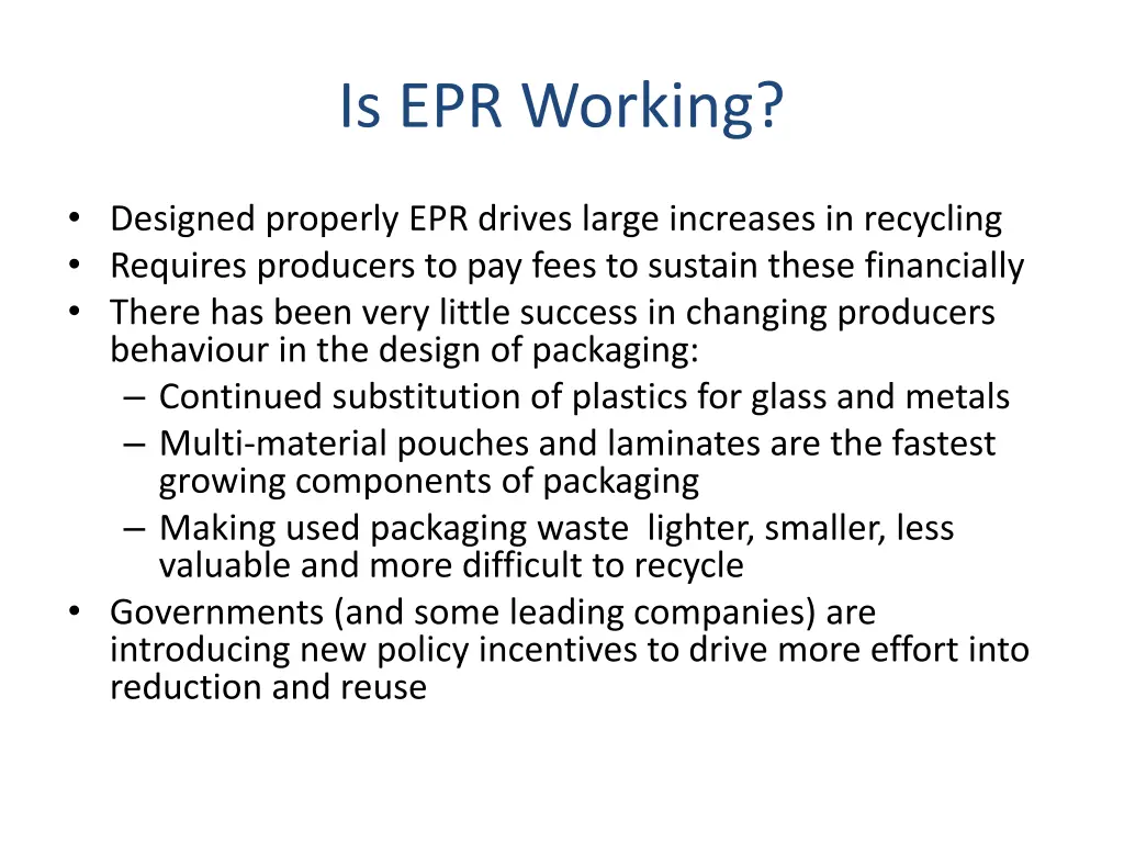 is epr working