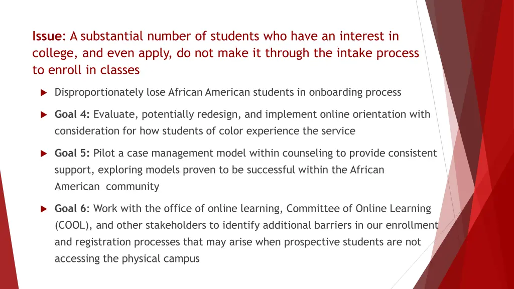 issue a substantial number of students who have 1