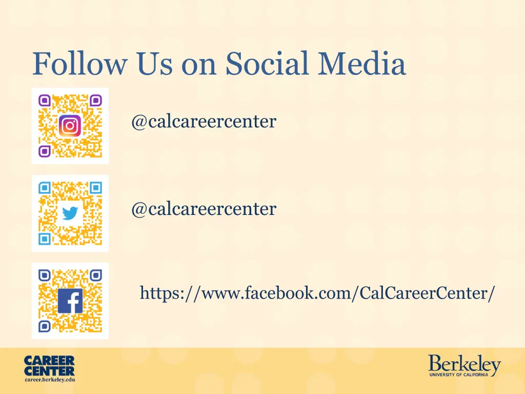 follow us on social media