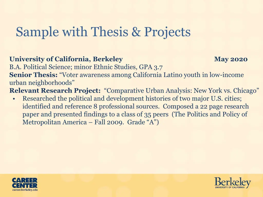 sample with thesis projects